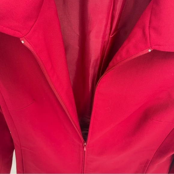 Talbots Cropped Jacket Blazer Womens Size 12 petite wool rust red - Picture 6 of 9